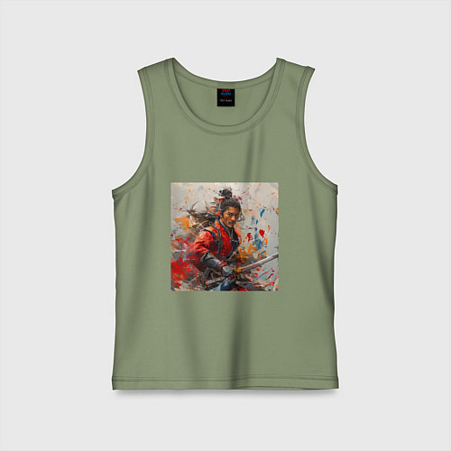 Детская майка Краски самурая / Авокадо – фото 1