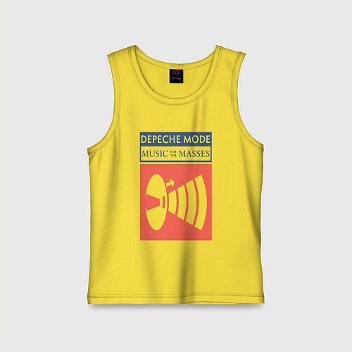 Детская майка Depeche Mode - Music for the masses merch / Желтый – фото 1