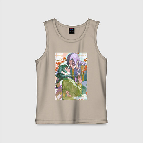 Детская майка Монолог фармацевта Жэньши Маомао объятия / Миндальный – фото 1