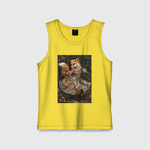 Детская майка Лиса Патрикеевна / Желтый – фото 1