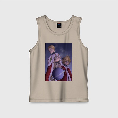 Детская майка Чёрный клевер Юлиус король магов / Миндальный – фото 1