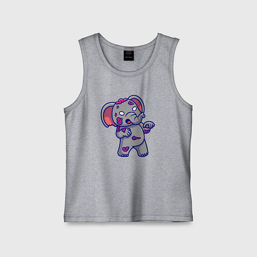 Детская майка Слонёнок зомби / Меланж – фото 1