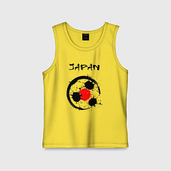 Майка детская хлопок Сборная Японии, цвет: желтый