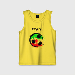 Майка детская хлопок Сборная Ирана, цвет: желтый