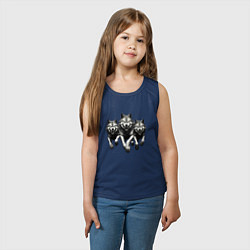 Майка детская хлопок Бегущие волки, цвет: тёмно-синий — фото 2