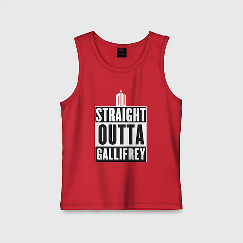 Детская майка Straight outta gallifrey / Красный – фото 1