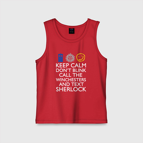 Детская майка Doctor Sherlock / Красный – фото 1