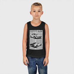 Майка детская хлопок Chevrolet Corvette, цвет: черный — фото 2