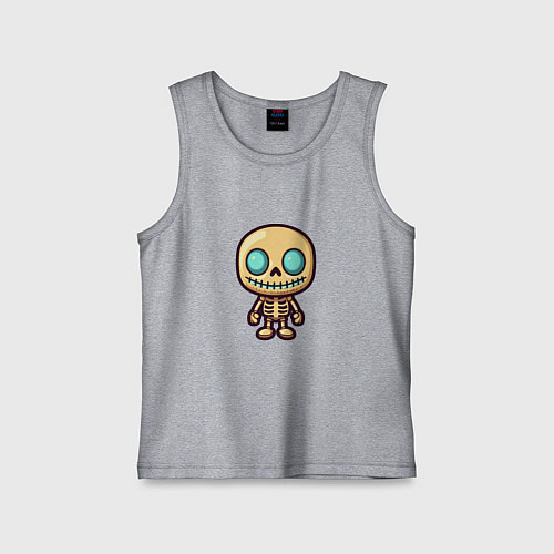Детская майка Маленький скелет / Меланж – фото 1