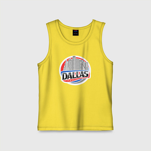 Детская майка Dallas - USA / Желтый – фото 1