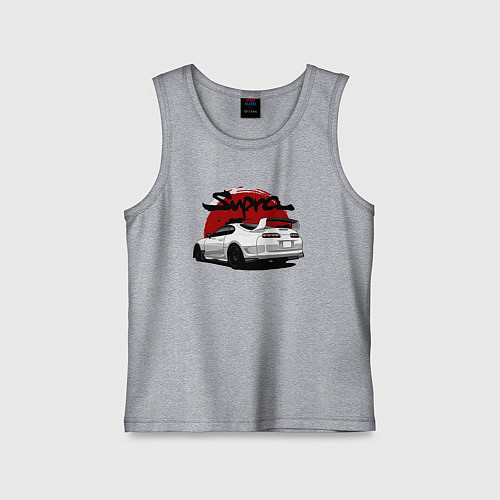 Детская майка Автомобиль Toyota Supra / Меланж – фото 1