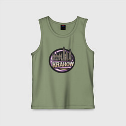 Майка детская хлопок Krakow Poland, цвет: авокадо