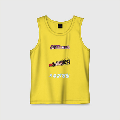 Детская майка 5 okey глаза / Желтый – фото 1