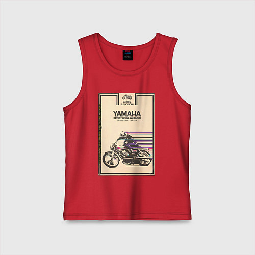 Детская майка Мотоцикл Yamaha / Красный – фото 1