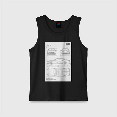 Детская майка Audi A8 / Черный – фото 1