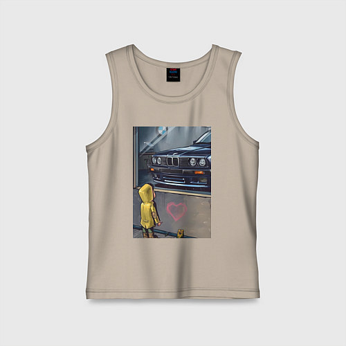 Детская майка BMW арт / Миндальный – фото 1