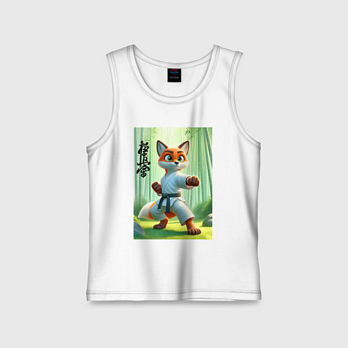 Детская майка Kyokushin karate - fox / Белый – фото 1