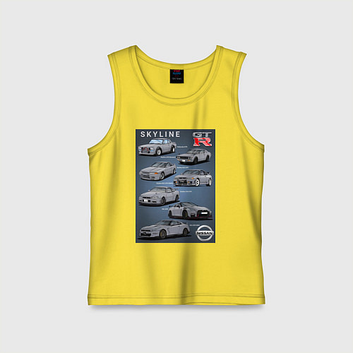 Детская майка Skyline GTR / Желтый – фото 1