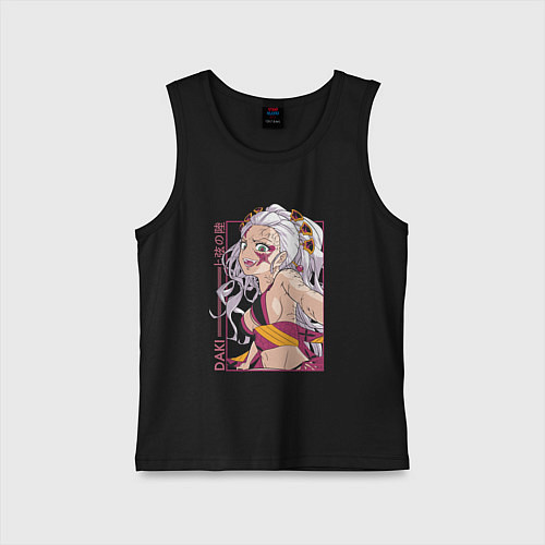 Детская майка Клинок рассекающий демонов Даки 6 высшая луна / Черный – фото 1