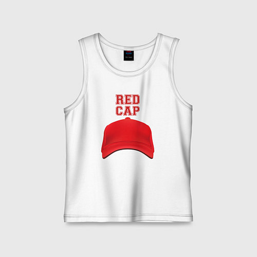 Детская майка Red cap / Белый – фото 1