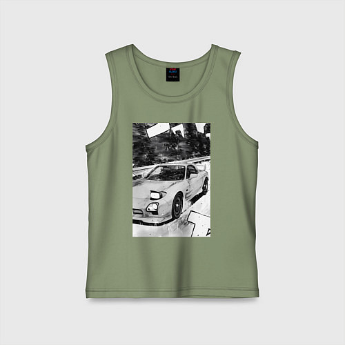 Детская майка Mazda rx-7 авто / Авокадо – фото 1