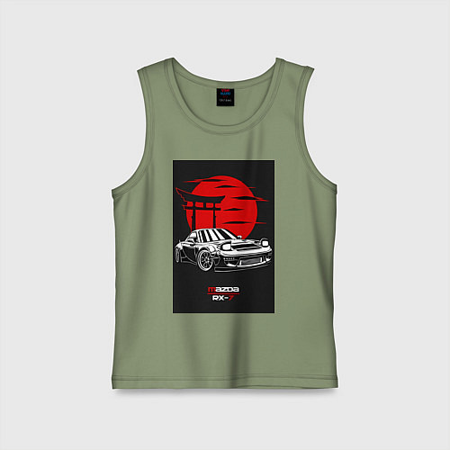 Детская майка Mazda rx-7 jdm style / Авокадо – фото 1