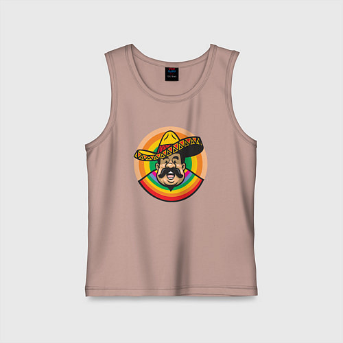 Детская майка Весёлый мексиканец / Пыльно-розовый – фото 1