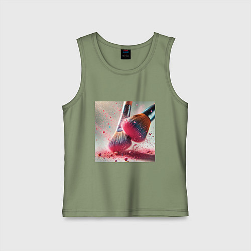 Детская майка Розовый макияжный вихрь / Авокадо – фото 1