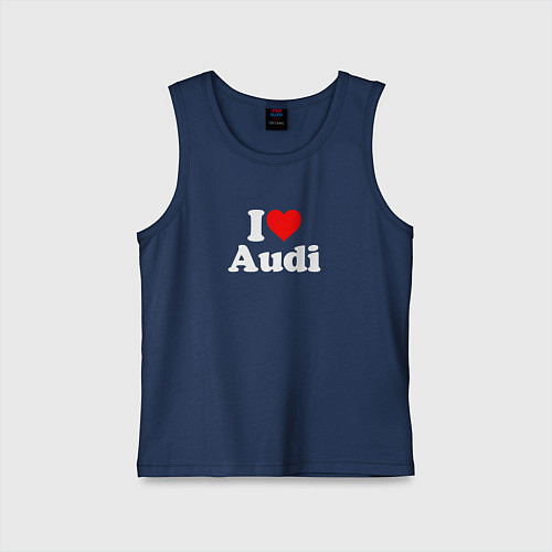 Детская майка I love Audi / Тёмно-синий – фото 1