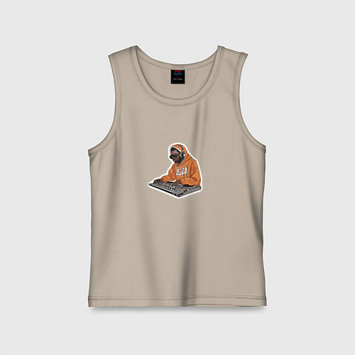 Детская майка Диджей спейс / Миндальный – фото 1