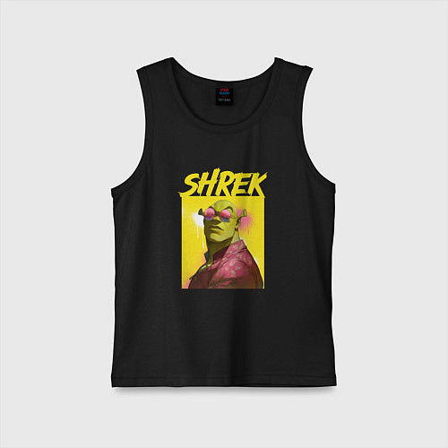 Детская майка Shrek гигачад / Черный – фото 1