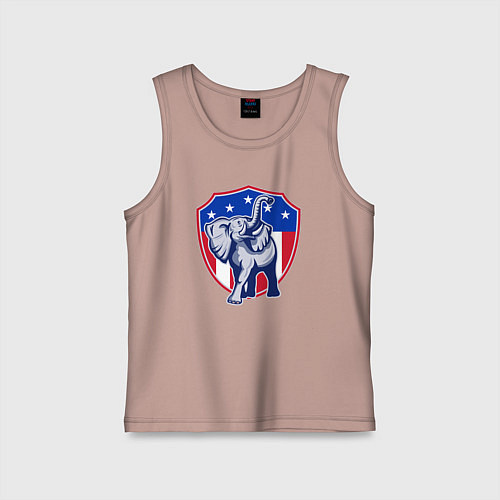 Детская майка Elephant USA / Пыльно-розовый – фото 1