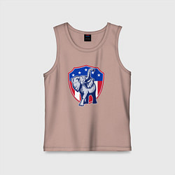 Майка детская хлопок Elephant USA, цвет: пыльно-розовый