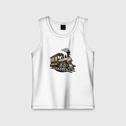 Детская майка Винтажный поезд 19 века / Белый – фото 1