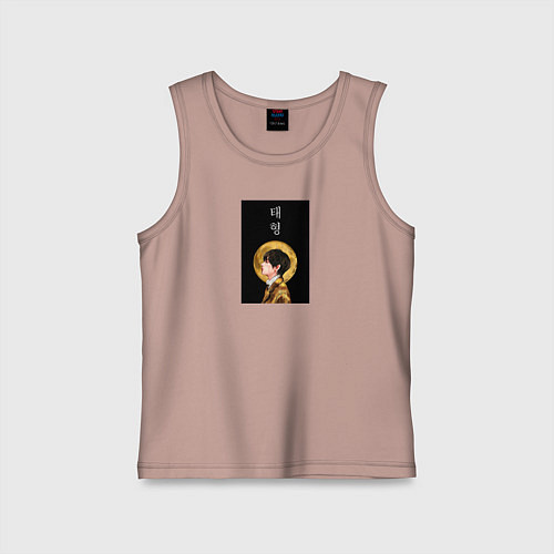 Детская майка Техен луна / Пыльно-розовый – фото 1