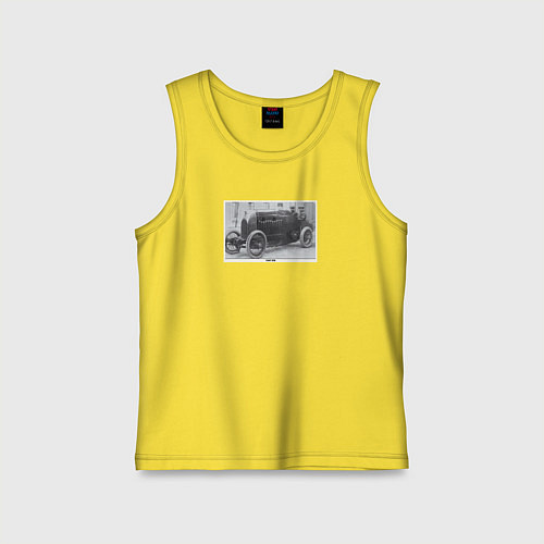 Детская майка Retro car Fiat S76 / Желтый – фото 1