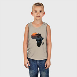 Майка детская хлопок Загадочная Африка, цвет: миндальный — фото 2