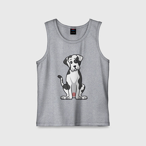 Детская майка Милый дог / Меланж – фото 1