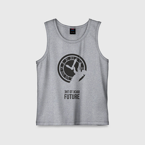 Детская майка Док Браун - назад в будущее / Меланж – фото 1