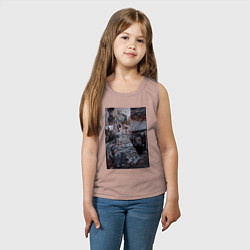 Майка детская хлопок Художественный творческий беспорядок, цвет: пыльно-розовый — фото 2