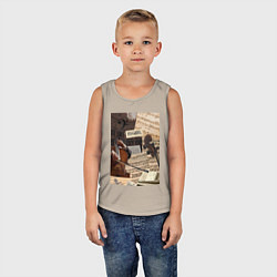 Майка детская хлопок Музыка эстетика, цвет: миндальный — фото 2