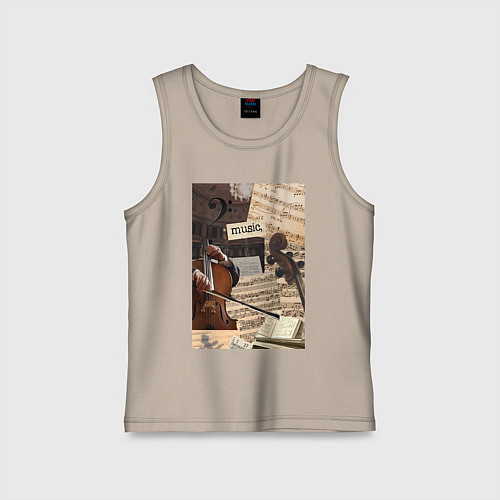 Детская майка Музыка эстетика / Миндальный – фото 1