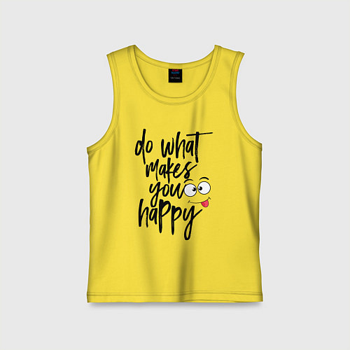 Детская майка Do what makes you happy / Желтый – фото 1