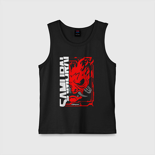 Детская майка Cyberpunk samurai / Черный – фото 1