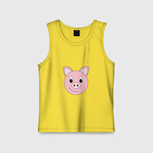 Детская майка Розовая свинка / Желтый – фото 1