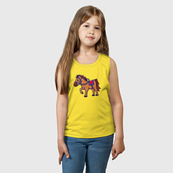 Майка детская хлопок Милый конь, цвет: желтый — фото 2