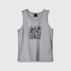 Майка детская хлопок Природа в стиле модерн, цвет: меланж
