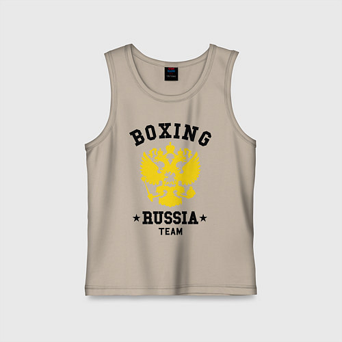 Детская майка Boxing Russia Team / Миндальный – фото 1