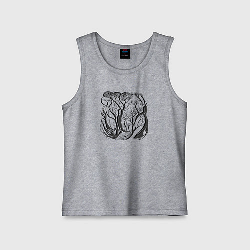 Детская майка Природа и деревья в стиле модерн / Меланж – фото 1