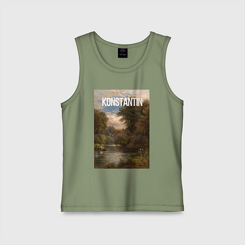 Детская майка Konstantin озеро в лесу / Авокадо – фото 1